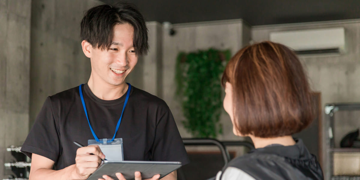 トレーナーとお客さん